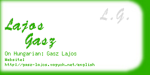 lajos gasz business card